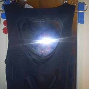 Wet Seal Black Heart Cutout Mini Dress